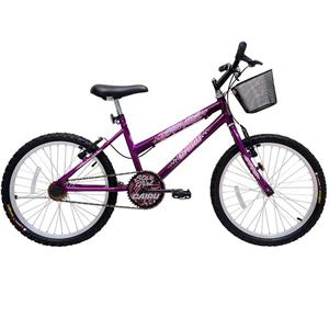 Bicicleta Cairu 20 Star Girl C/cestao Violeta
