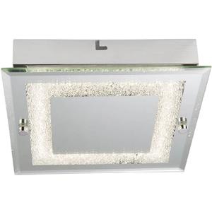 Plafon New Mtll/vidro 1xled Qpl911 12w 720lm 4000k 25x25x5,6cm