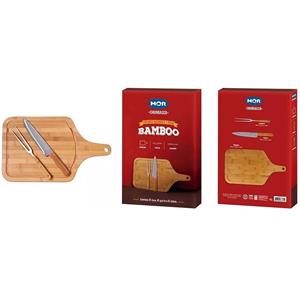 Tabua Mor Kit3pcs Chur Bamboo Tabua,faca e Garfo Ret.30x50cm