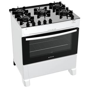 Fogao Atlas Gas 5q Monaco Top Glass Bco 20