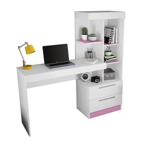 Mesa Notavel Office Nt2010 Ref.129 Bco New/rosa 143x37