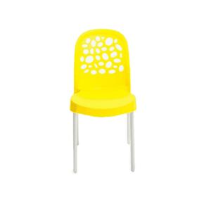 Cadeira Deluxe Forte Plastico C/pn Al Amarela