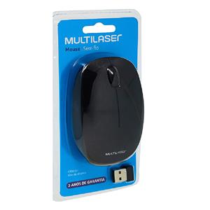 Mouse Multilaser Sem Fio 2.4 Ghz 1200 Dpi Pto Mo251