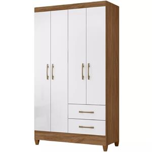 Guarda-roupa Moval 04pts 02gav Chile Natural/bra