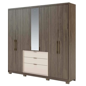 Guarda-roupa Carraro Urban 7pts 1108 C/esp Leg Can/off