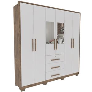 Guarda-roupa Avelan Pienza 06pts 3gav Plus Luxo - Nog/ow