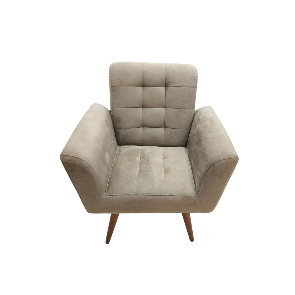 Poltrona Imperio Larissa Plus/pe Mad.a A192 Bege