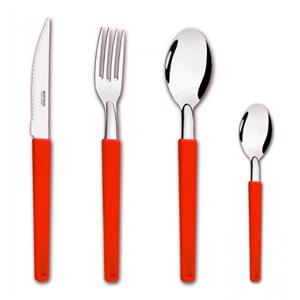 Talheres Martinazzo 24pcs Cb Plast.verm C/porta-talher