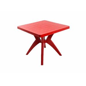 Mesa Forte Plastico Nature Quad. X Vermelha