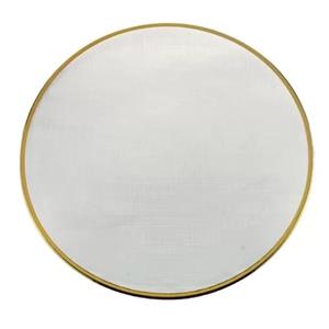Sousplat Rojemac Cristal C/borda Dourada Linen 33x2cm