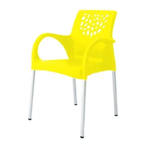 Cadeira Poltrona Deluxe Fort Plast Amarela