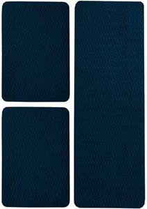 Tapete Oasis Kit Cozinha 3pcs Relevo Azul Marinho
