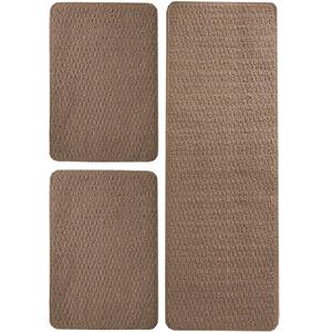 Tapete Oasis Kit Cozinha 3pcs Relevo Caramelo