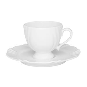 Xicaras de Cha Oxford 200ml C Pires - White - W058-9801