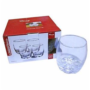 Copo de Vidro Lille C/4 Pcs 250ml Transp Vda0309 Wincy