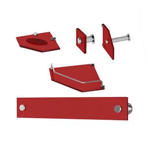 Acessório Kdz Banheiro Kit Luxo Canto Vermelho 5274
