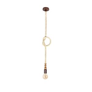 Pendente Blumenau Sailor Wood Corda Sisal 1500mm 1xe27 Marrom Gold (871510 12)