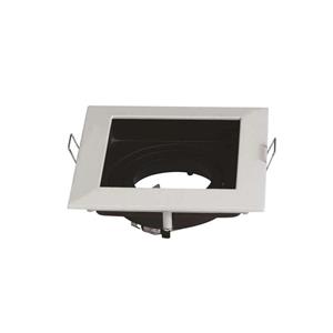 Spot Lince Blumenau 55102011 Emb Quad.100mm Alum.1x Mr16 Gu10 -bco C/ Fundo Pto