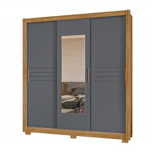 Guarda-roupa Moval Canada Freijo/cinza Esp 987031