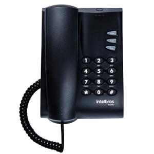 Telefone Intelbras com Fio Pleno Preto