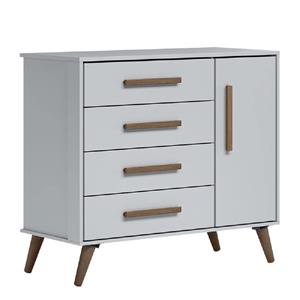 Comoda Qmovi Sap. 1pt/4gav Q Encanto Retro - Cinza 3825-74