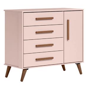Comoda Qmovi Sap. 1pt/4gav Q Encanto Retro - Rosa 3825-91