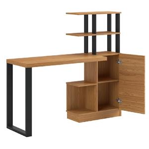 Escrivaninha Pradel C/ Balcao Indust.135 X 44cm - Freijo/preto Fosco