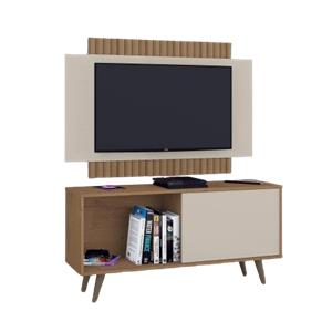 Rack C/ Painel Atualle Malaga Canelato Rust./3d Canel.+ Natura Off White