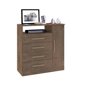 Comoda Atualle Delta 1-p-4g Mdp Mocaccino Rustico
