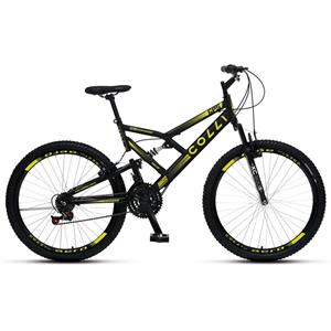 Bic.colli Gps Dupla Susp. Full A.26 21v Preto Fosco/amarelo Neon D