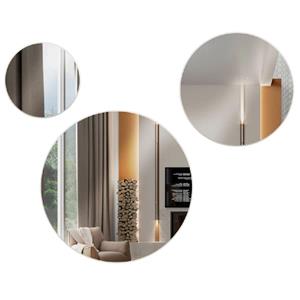 Painel Dalla Costa Decorativo Red.kit (es9 Es10 e Es11) Off White/ Espelho