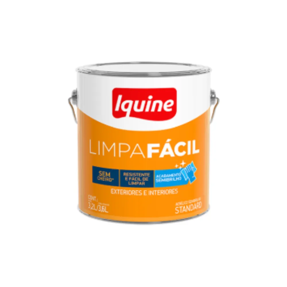 Tinta Iquine Limpa Facil 3,6l Branco Neve Semi Brilho
