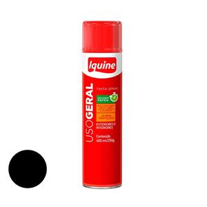 Tinta Iquine Spray Uso Geral Preto 400ml