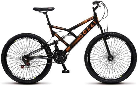 Bic. Colli Gps Dupla Susp. Full A.26 21v Preto Fosco/laranja Neon D