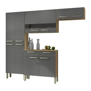 Cozinha Kit's Parana Nala C/ Balcao Freijo Gris