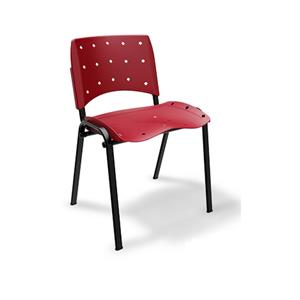 Cadeira Plaxmetal Ergoplax Fixa Secr.cereja 1110