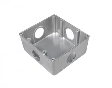 Caixa Piso 4x4 Olivo Baixa C/furo 3/4 Alum Fundido Cp44/34