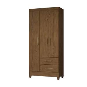 Roupeiro Moval 03pts 02gv Lima Castanho/wood