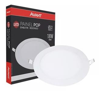 Painel Led Embutir 65000k 18w Red Biv Lu Branca