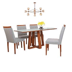 Mesa Jope Cedro 1,10m X 0,90m Mel Conv.inc. Off White