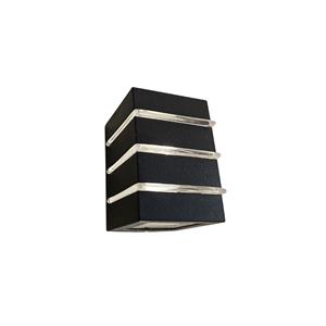Arandela Flip AL 3 Aletas 2 Fachos G 1xG9 c Defletor Preto Fosco