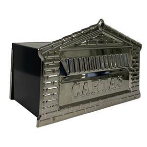Caixa de Correio Tijolinho Frente Aluminio Fundida Muro
