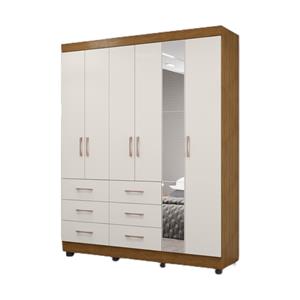 Roupeiro Topazio Josias 6 Pts 4 Pr C/esp.cinan Off White