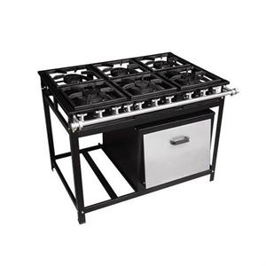 Fogao Ind Cristal Aço 6bc C/forno