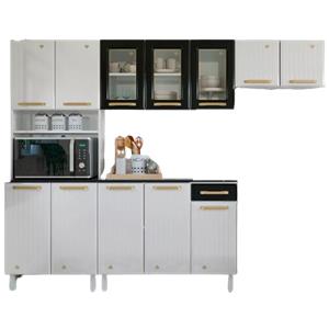 Cozinha Telasul Compacta 44 Diamante New Grafite - 3 Vid Kit P/microondas