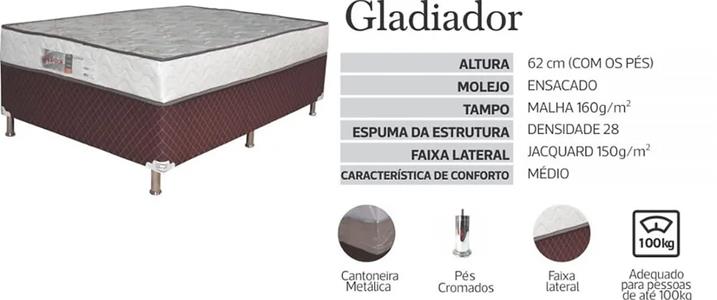 Colch Maranhao *f S* Gladiador 1,38 X 188 X 50
