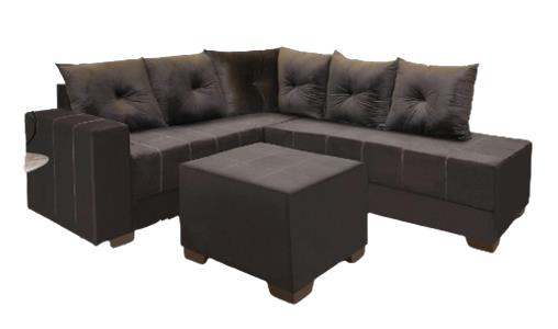 Sofa Topazio Te-191 3+2 Lug. C/chaise + Puff Vel.tabaco