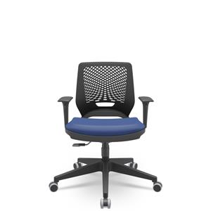Cadeira Plaxmetal Beezi Gir.piram.bço Reg Azul T1232