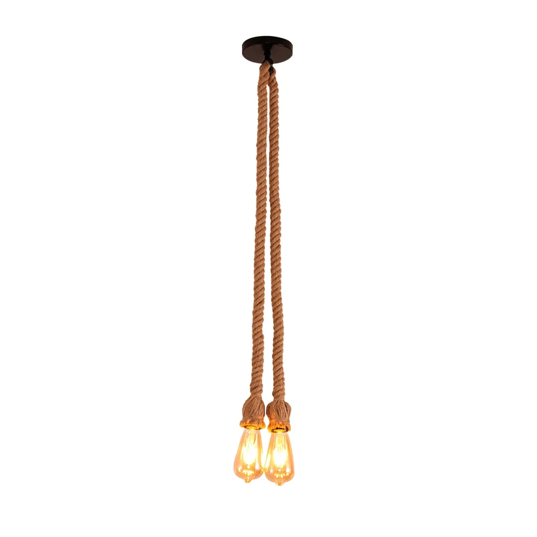 Pendente Corda Luxmundo 1m 2 Bocais E27x2 5244