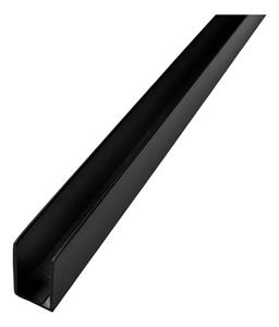 Perfil de Al Hispex U Frisado 22,00 X 11,00 Preto 70025